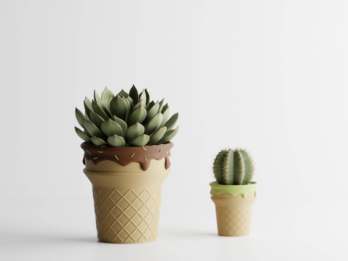 Plastic Cone Ice Cream Pot - Pottery