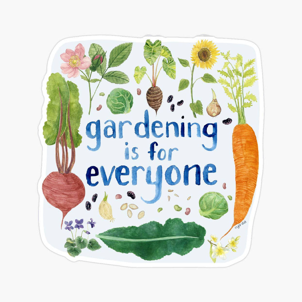 Vinyl Gardening is for Everyone Sticker - Outdoor Living