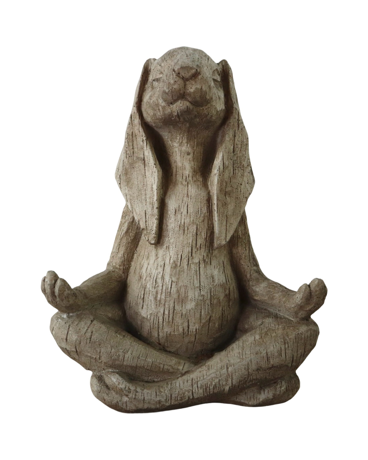 Concrete Meditating Bunny - Outdoor Living