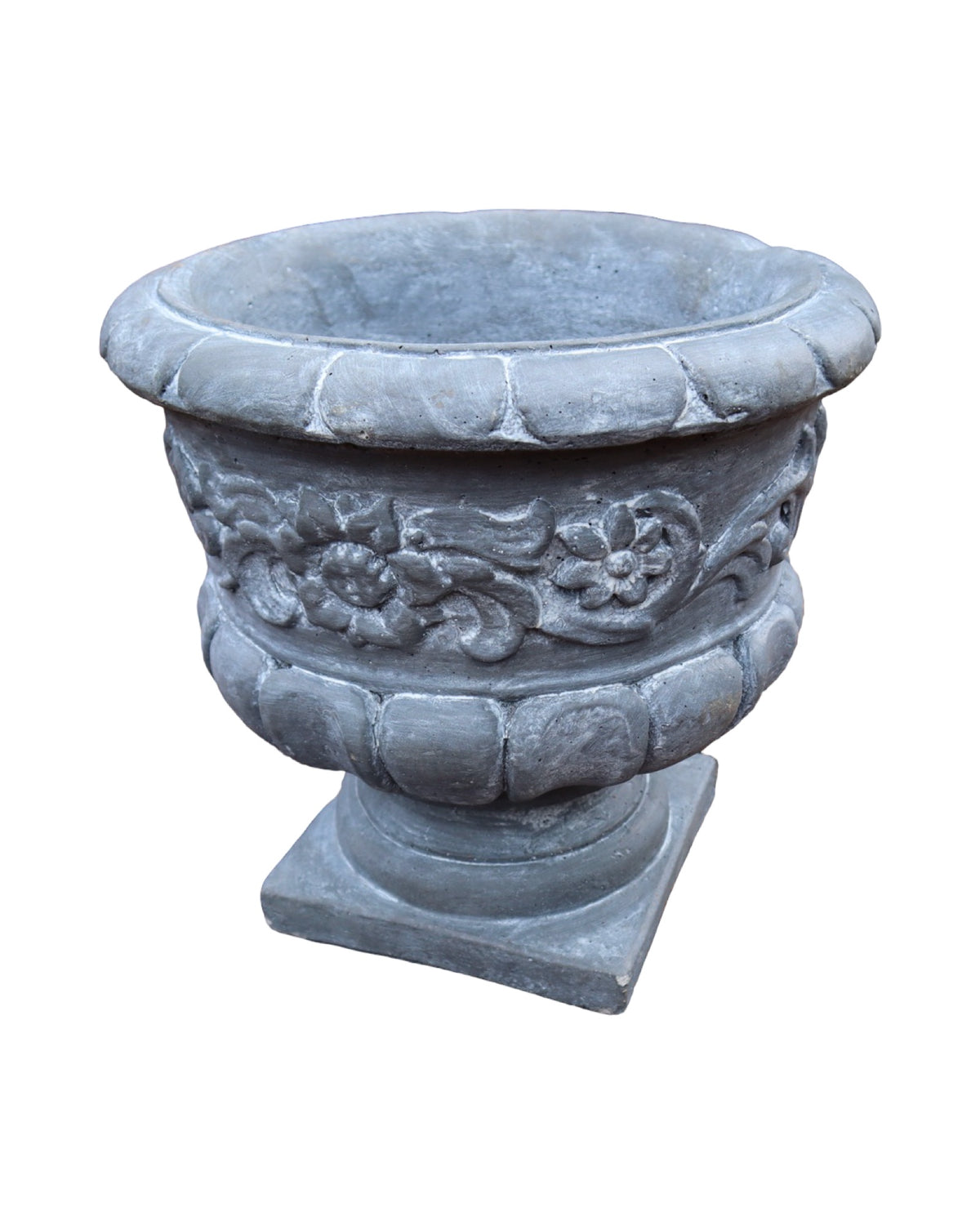 Concrete Footed Flower Planter - Pottery