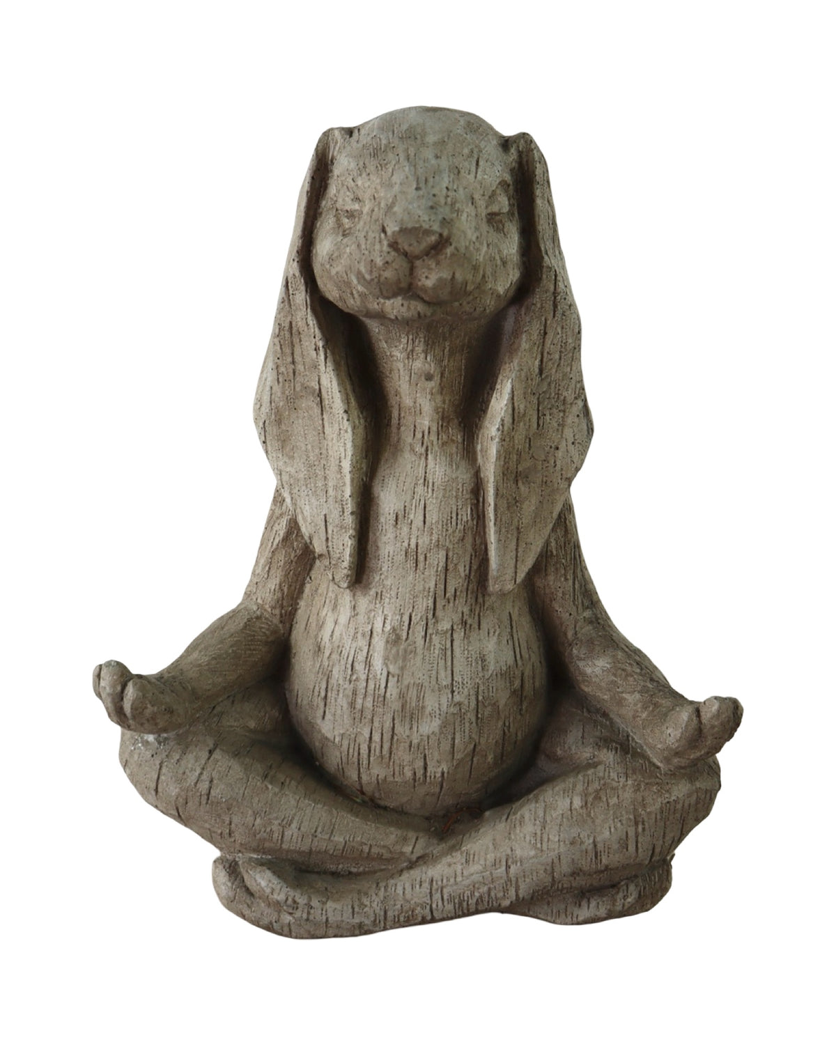 Concrete Meditating Bunny - Outdoor Living