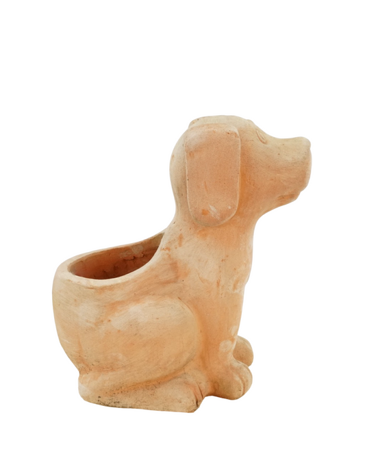 Dog Planter Terracotta - Pottery