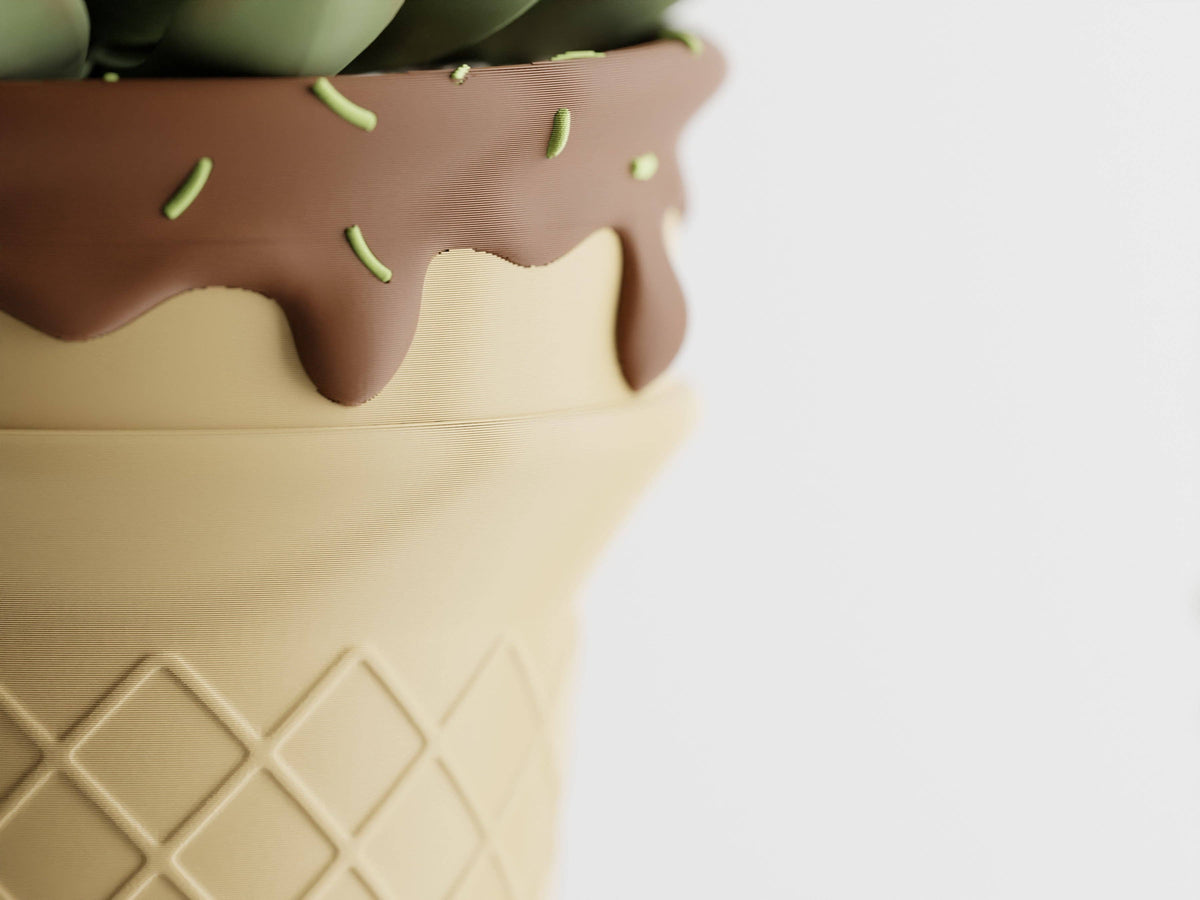 Plastic Cone Ice Cream Pot - Pottery
