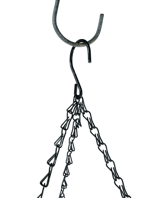 Round Hanging Basket Green Jute/Coco Liner - The Garden Corner