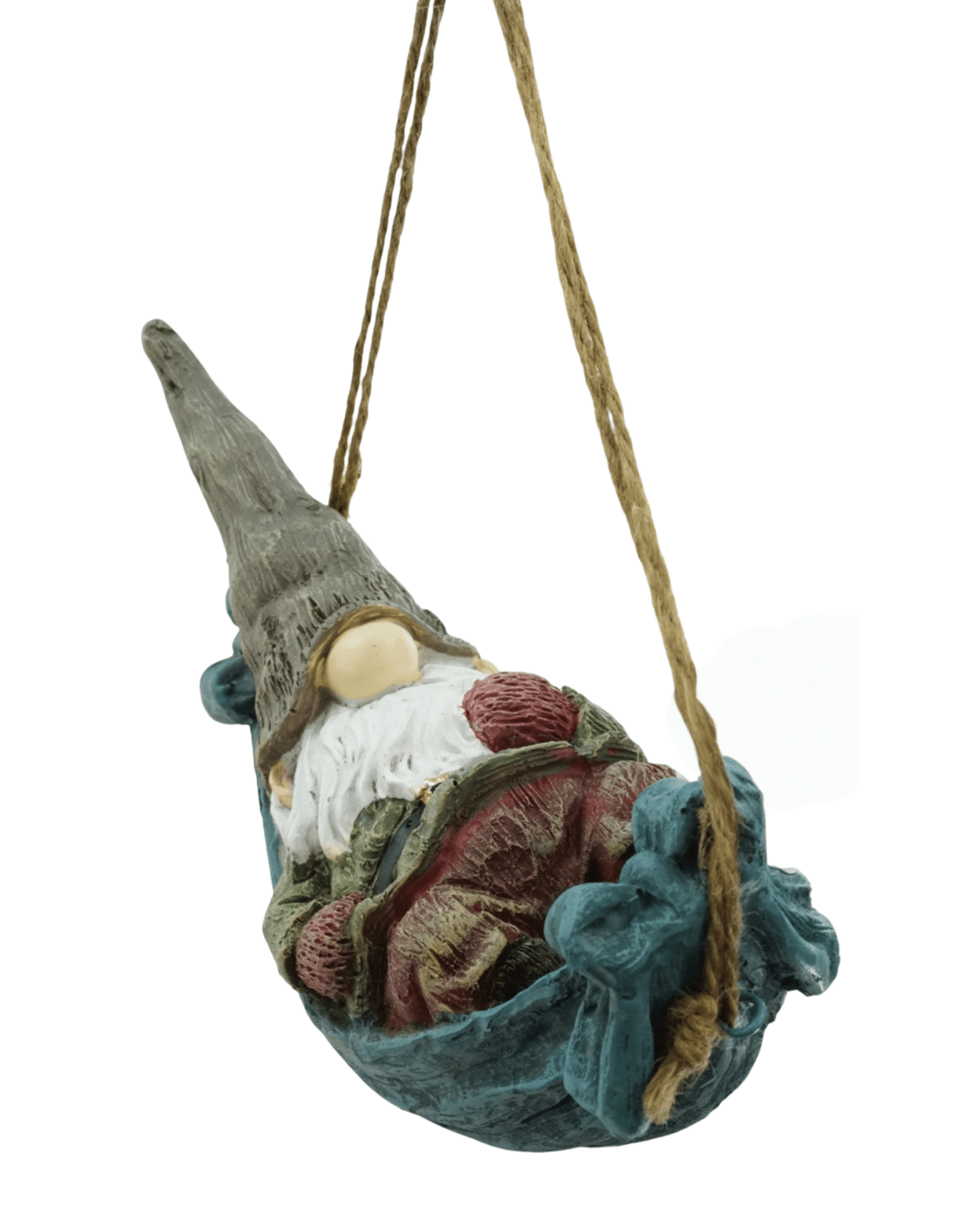 Resin Gnome in Hammock - The Garden Corner
