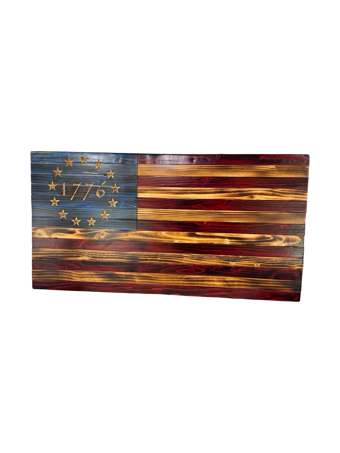 Wooden American Flag - Outdoor Living