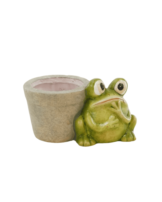 Frog w/Hands and Pot - The Garden Corner