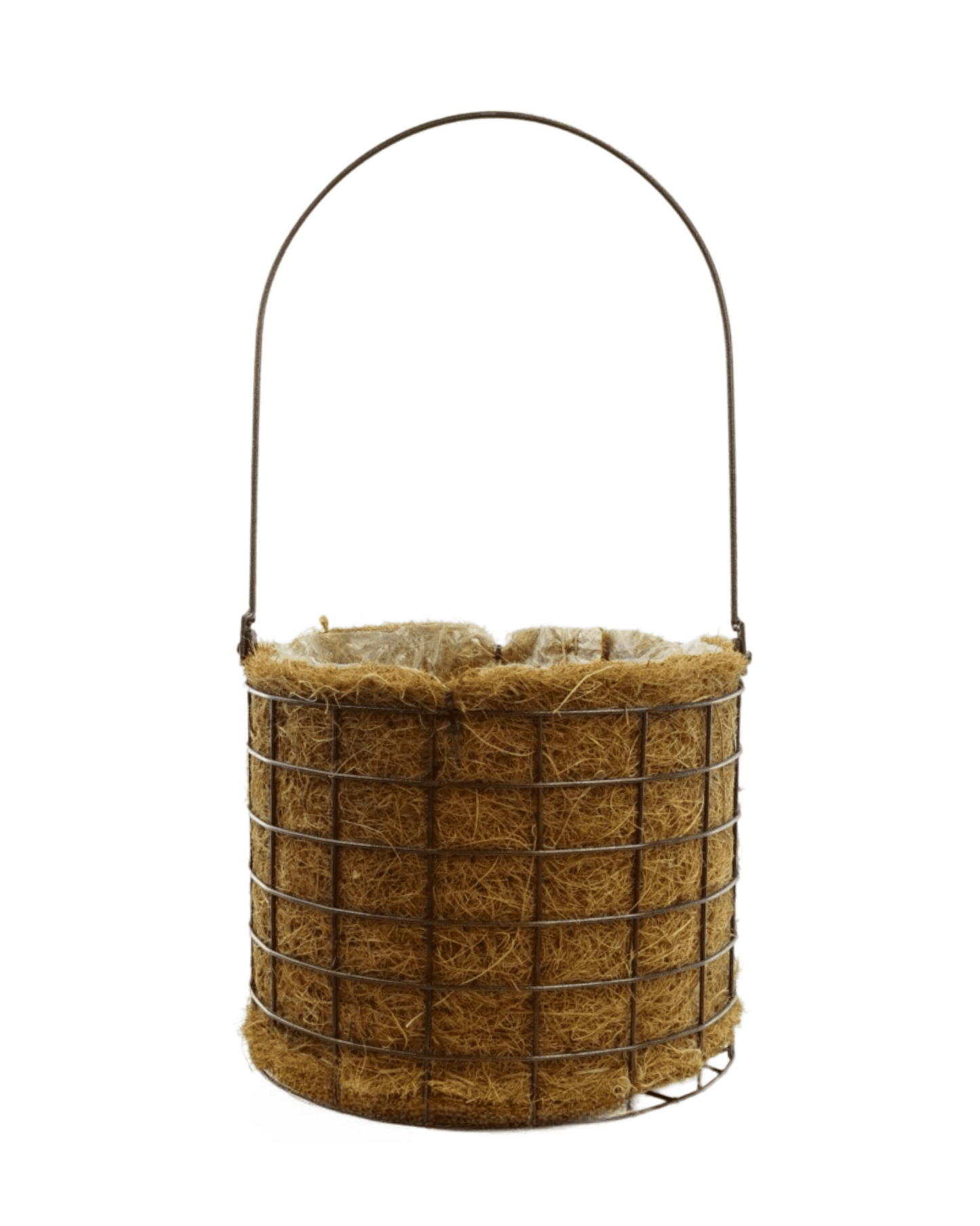 Wire Cylinder Planter w/Handle - The Garden Corner