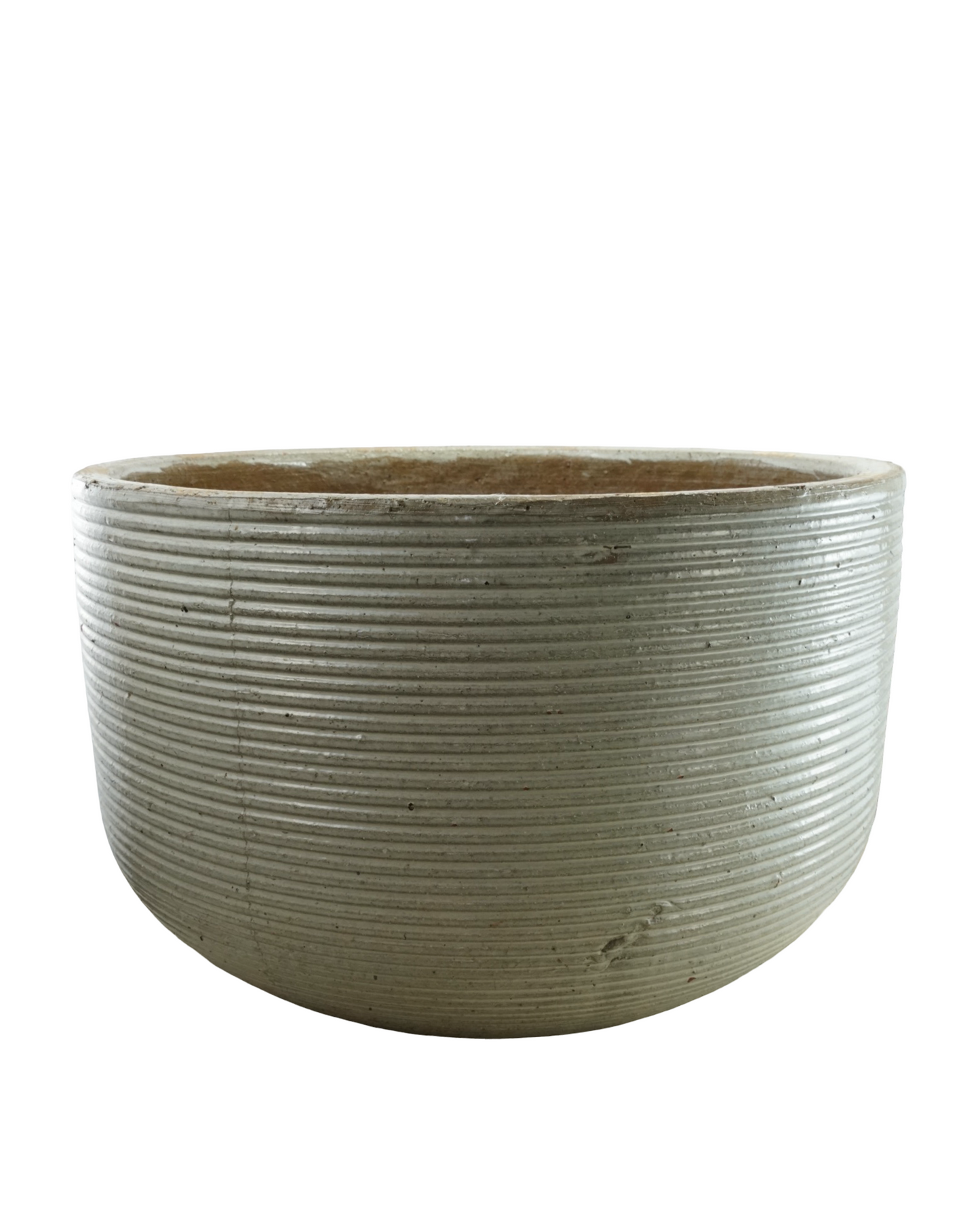 Horizontal Ribbed Ceramic Planter