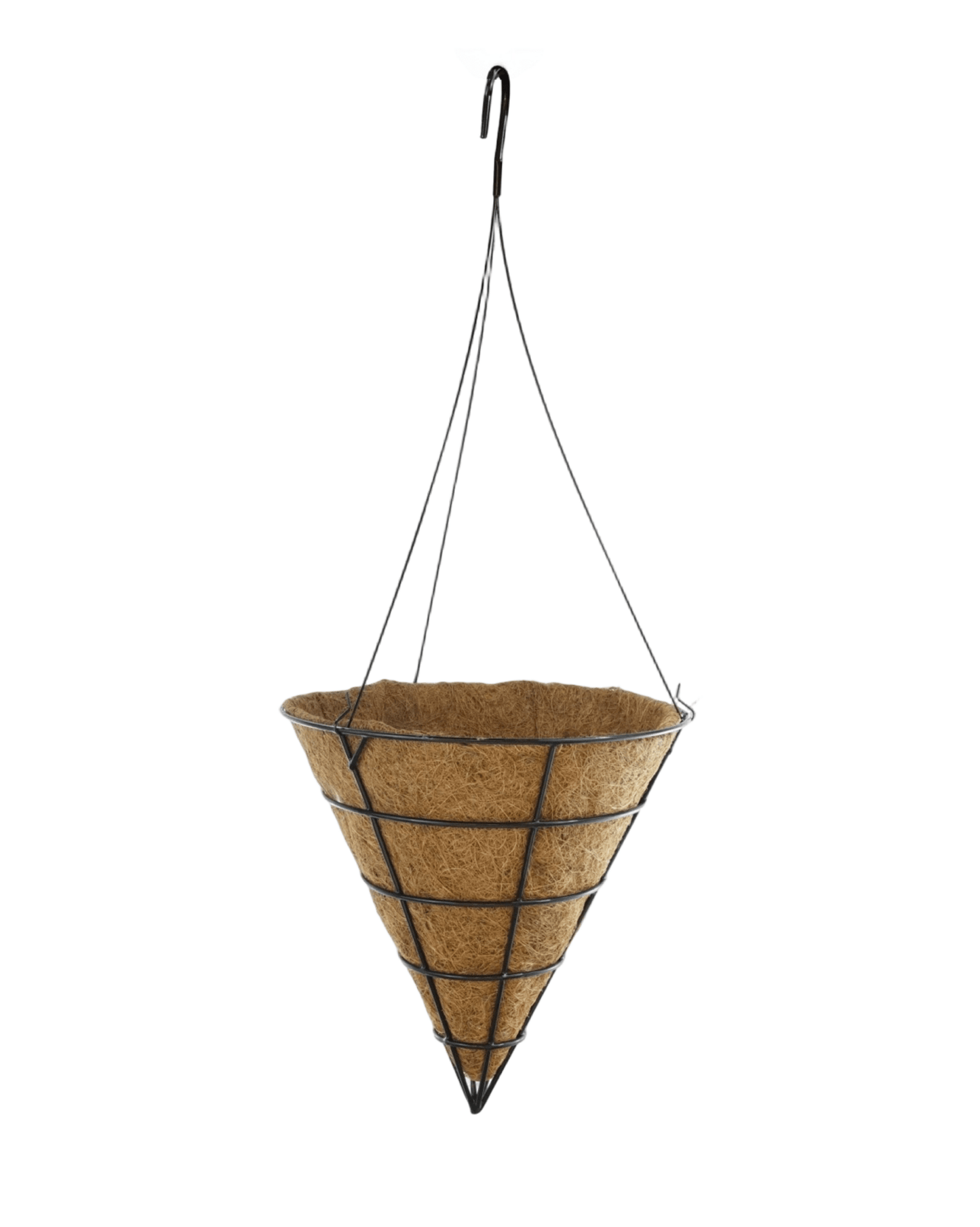 Black Wire Cone Hanging Basket w/hanger - The Garden Corner