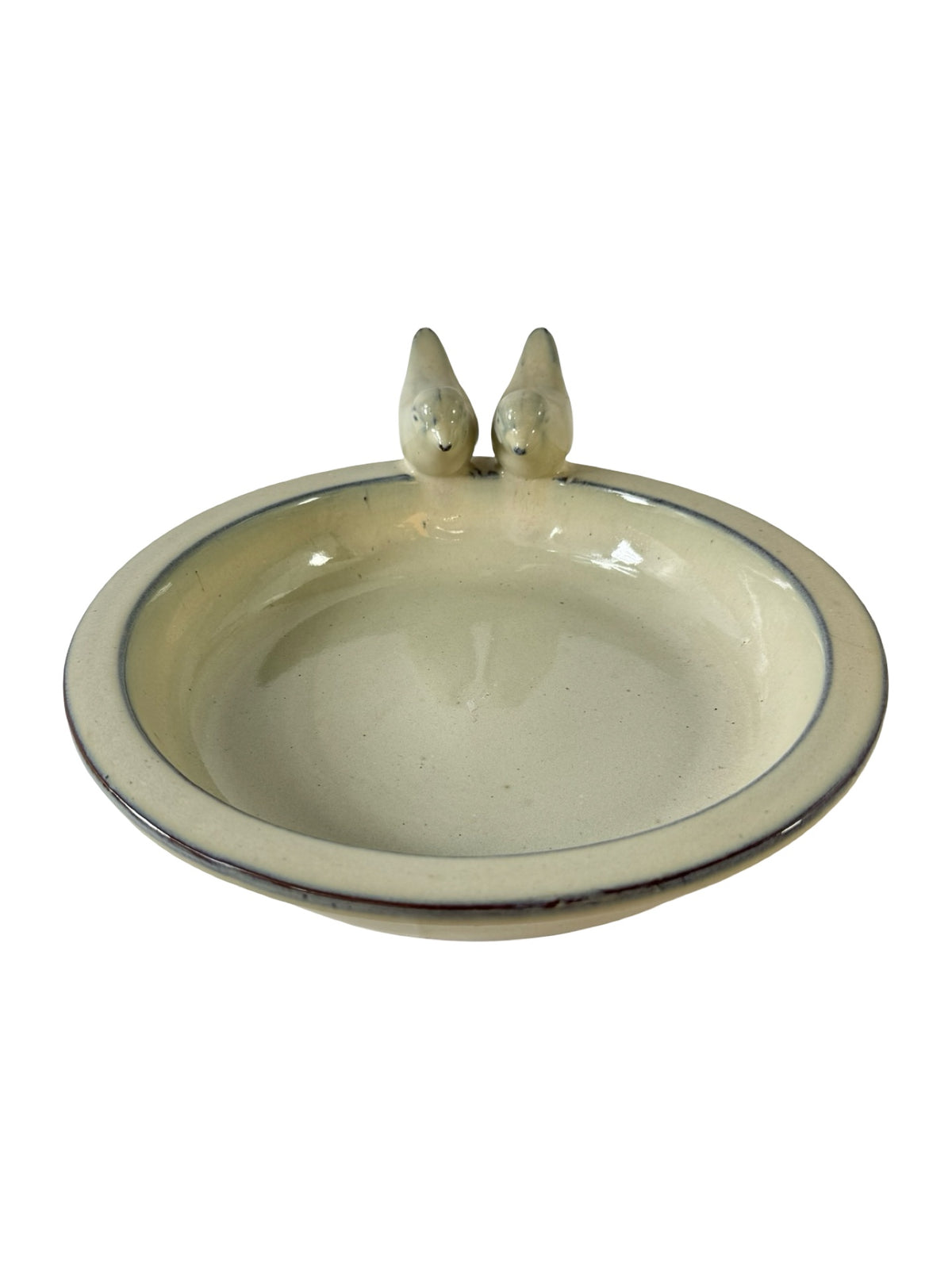 Ceramic Two-Bird Bird Bath - Wild Bird