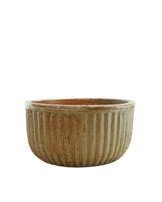 Striped Ceramic Planter - The Garden Corner