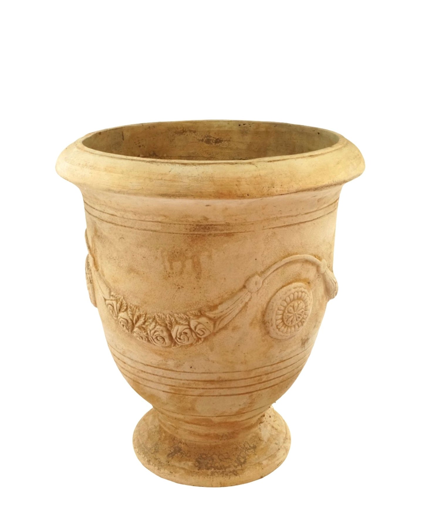 Terracotta Round Urn - The Garden Corner