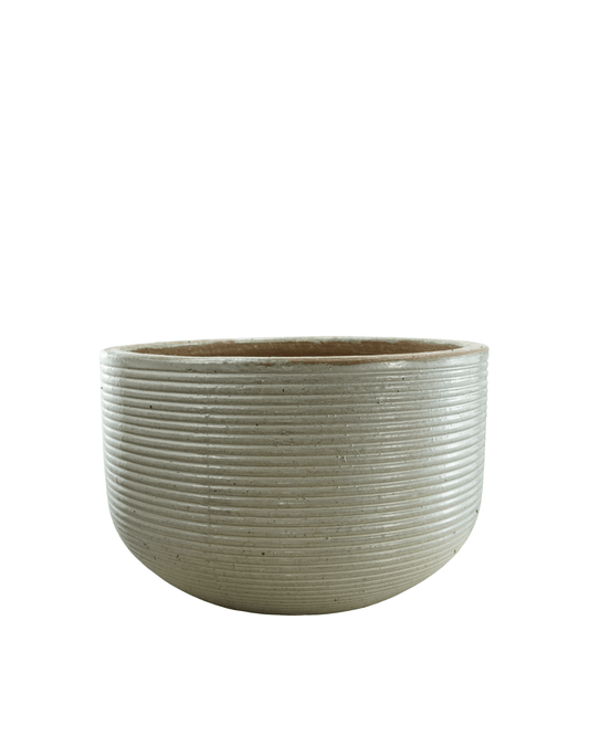 Horizontal Ribbed Ceramic Planter - The Garden Corner