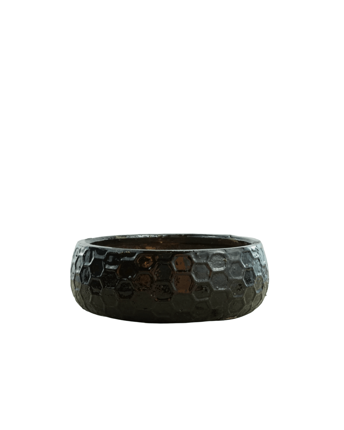 Low Bowl Brown Honeycomb - Pottery