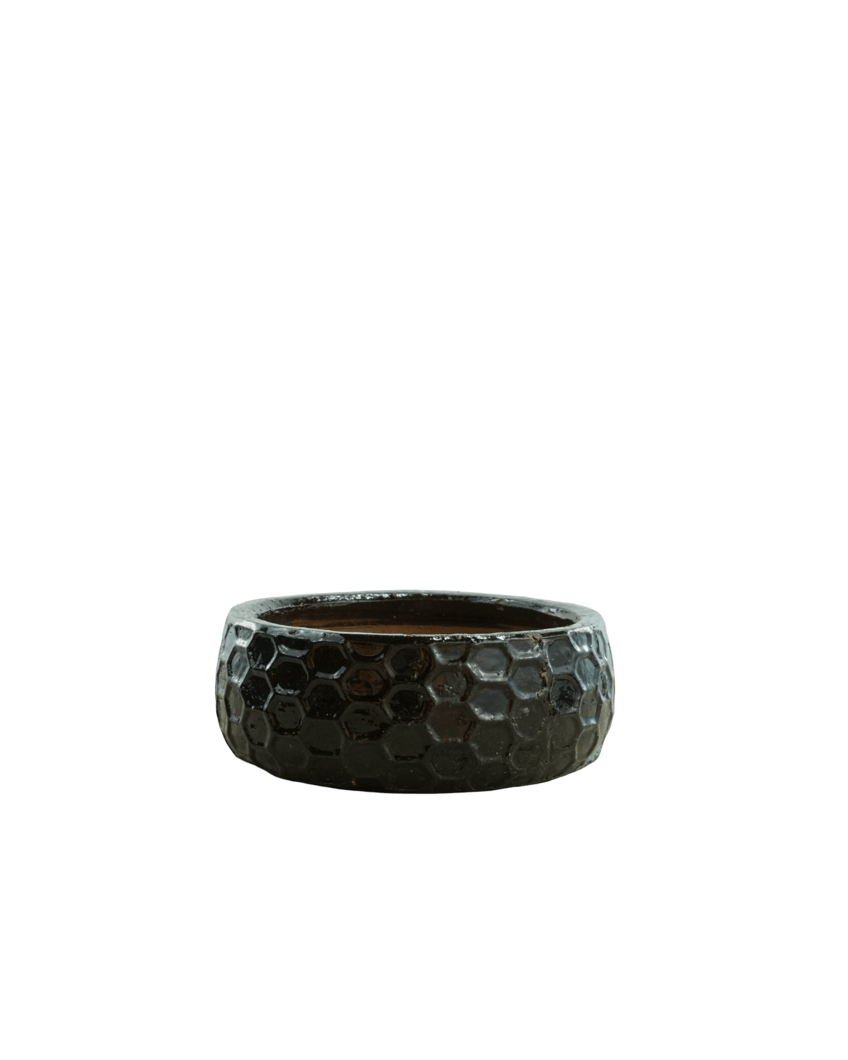 Low Bowl Brown Honeycomb - Pottery