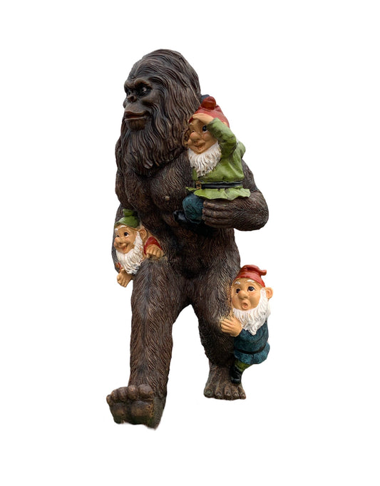 Bigfoot/Sasquatch with Gnomes - The Garden Corner