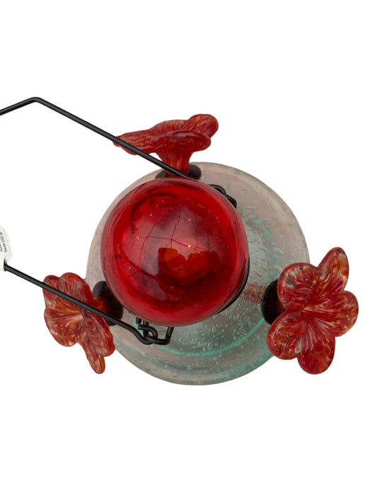 Recycled Glass Hummingbird Feeder - The Garden Corner