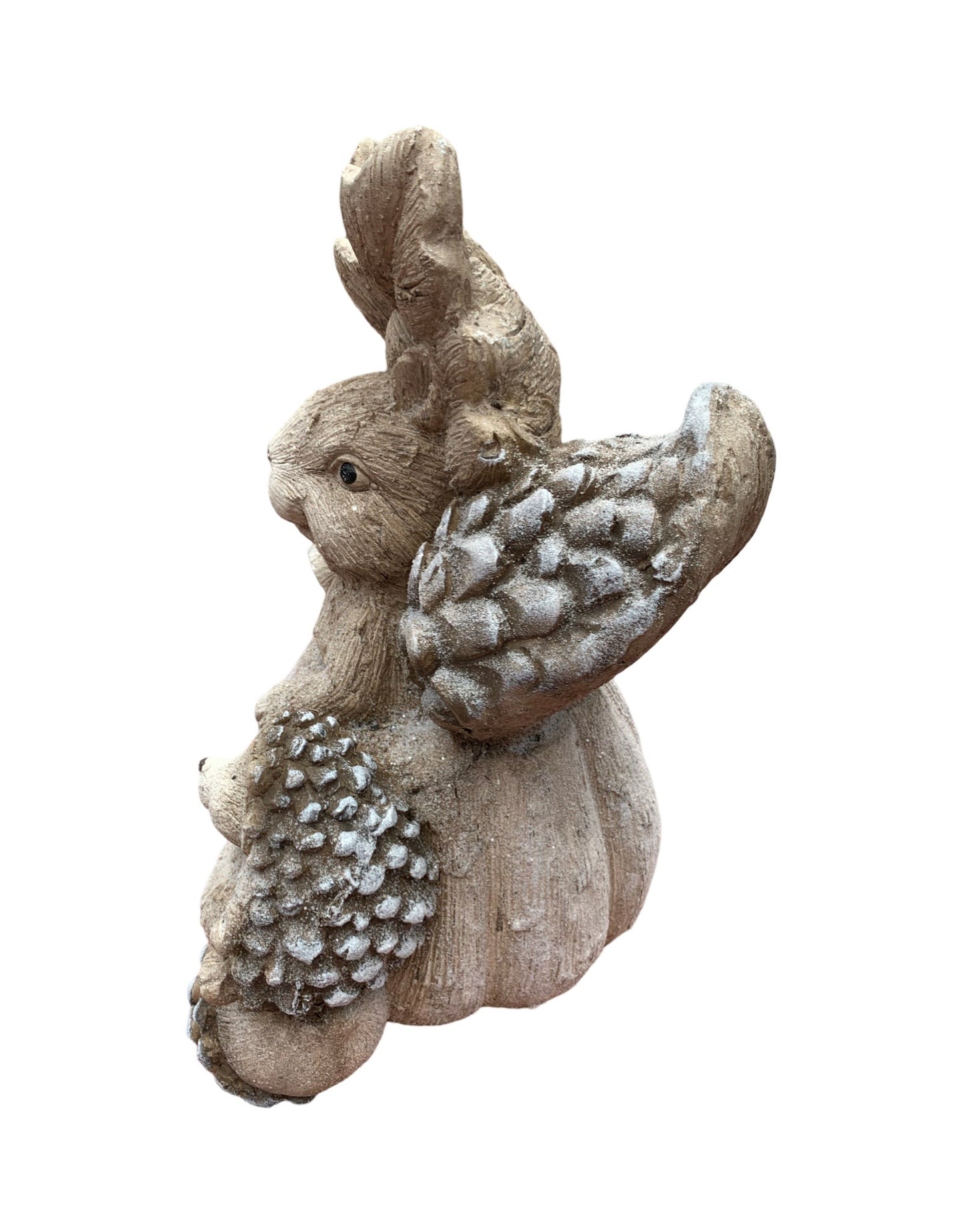 Resin Squirrel in Pumpkin with Hedgehog - The Garden Corner