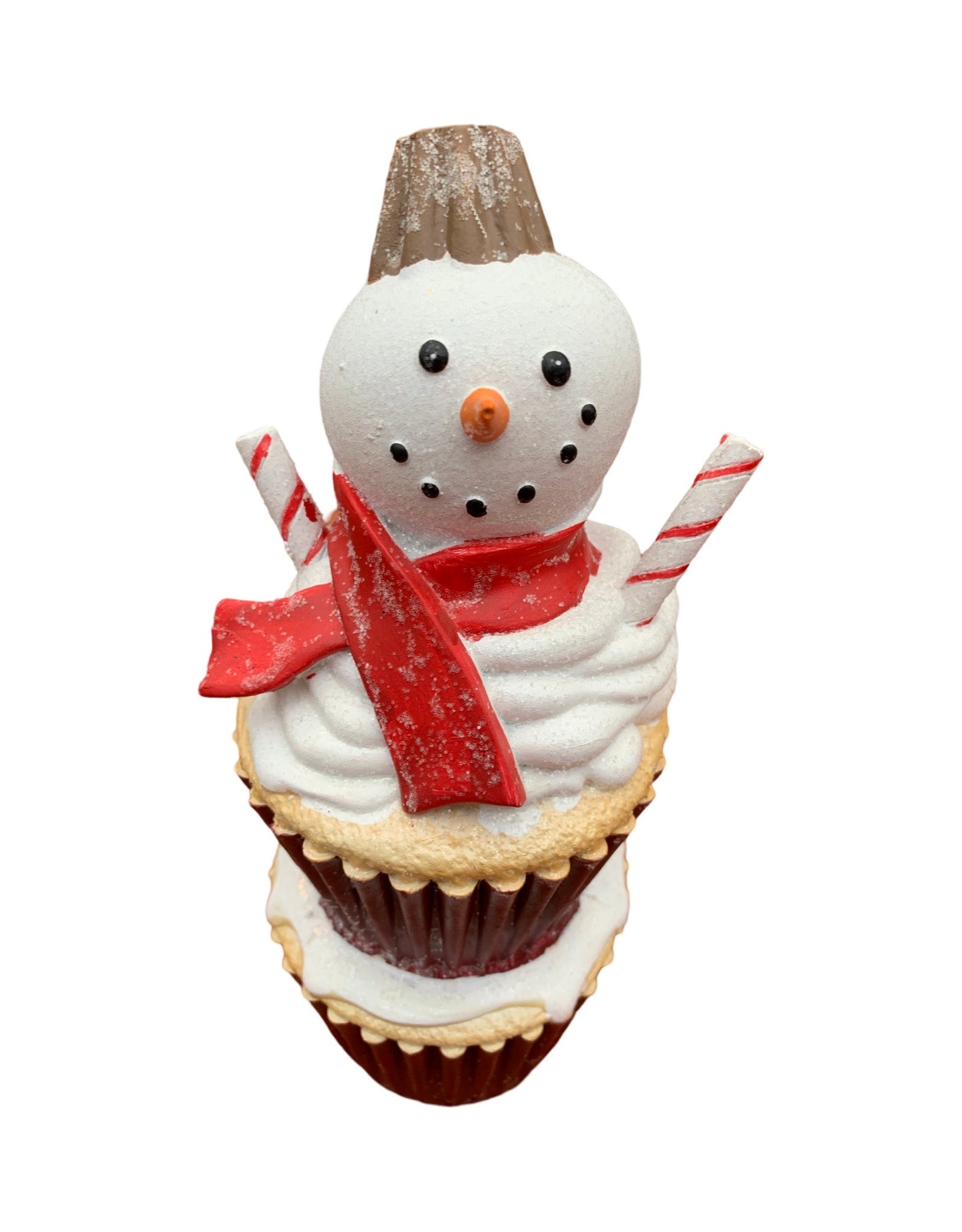 Resin Double Cupcake Snowman