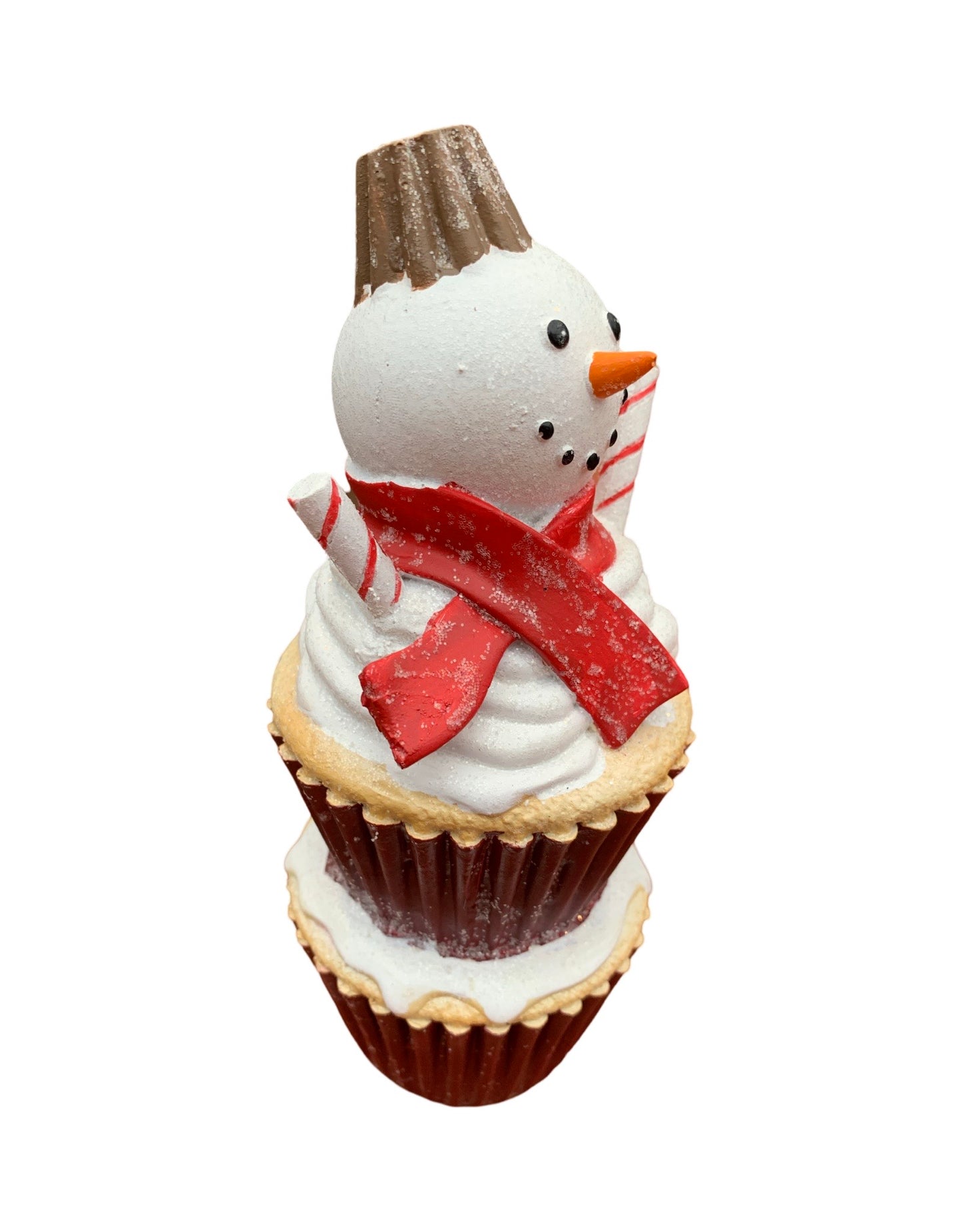 Resin Double Cupcake Snowman