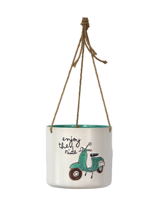 Scooter Love Hanging Pot - The Garden Corner