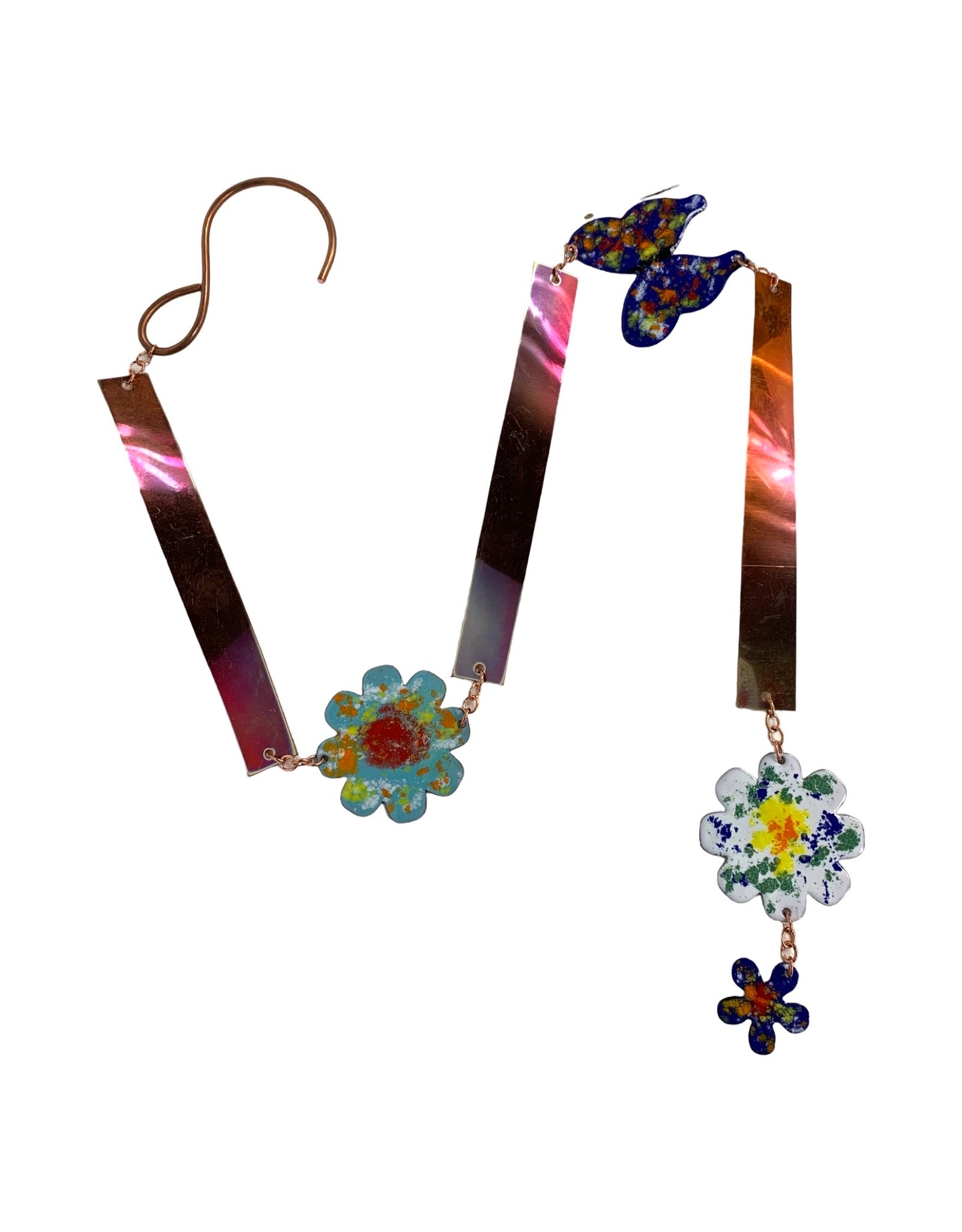 Copper Enamel Chain - The Garden Corner