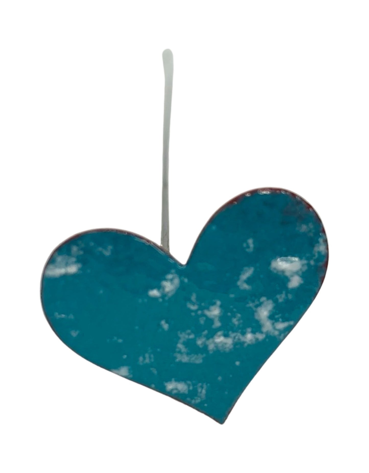 Copper Enamel Heart - The Garden Corner
