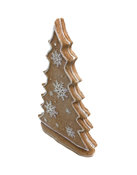 Resin Gingerbread Tree w/Snowflakes - The Garden Corner