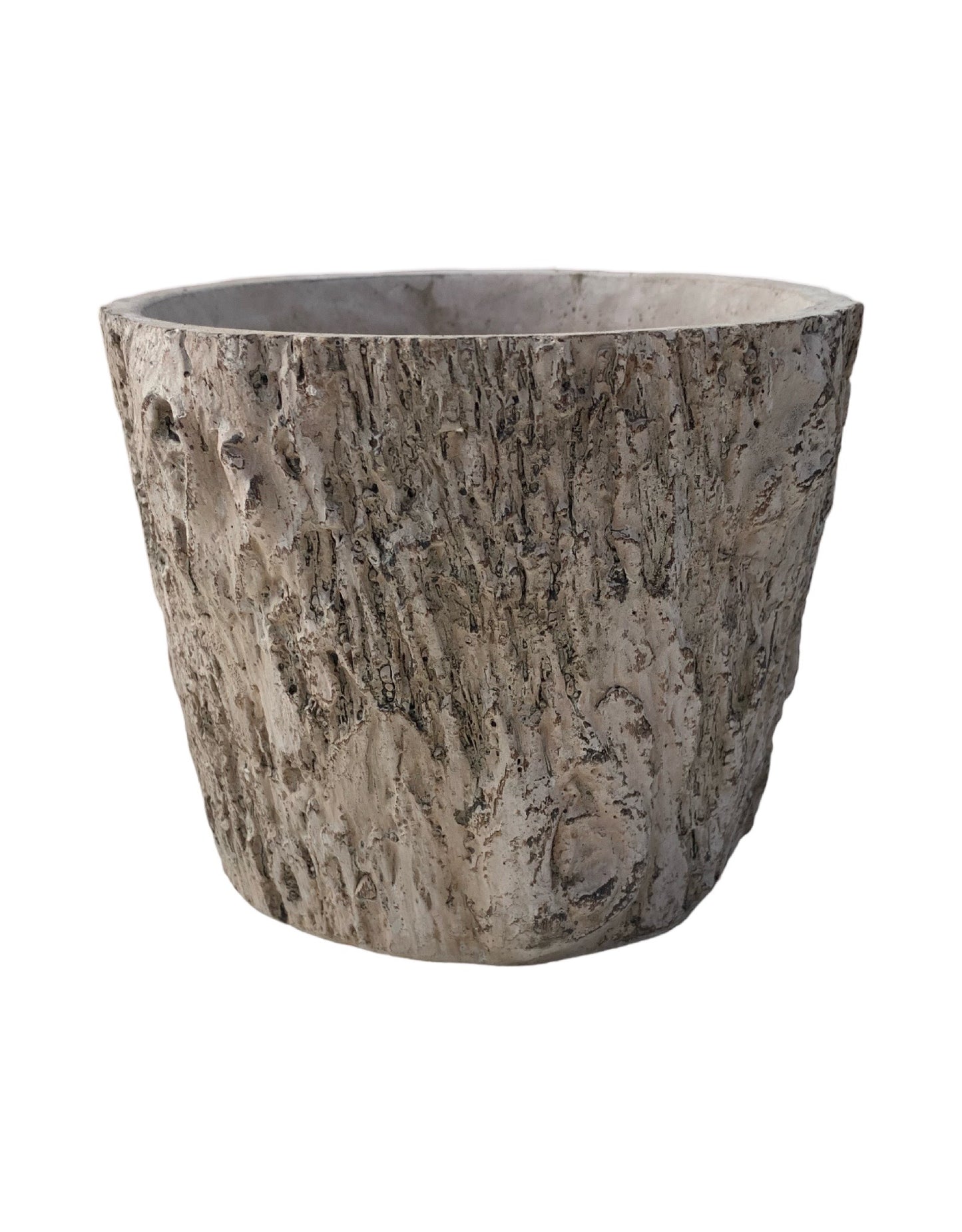 Bark Pot Brown Concrete