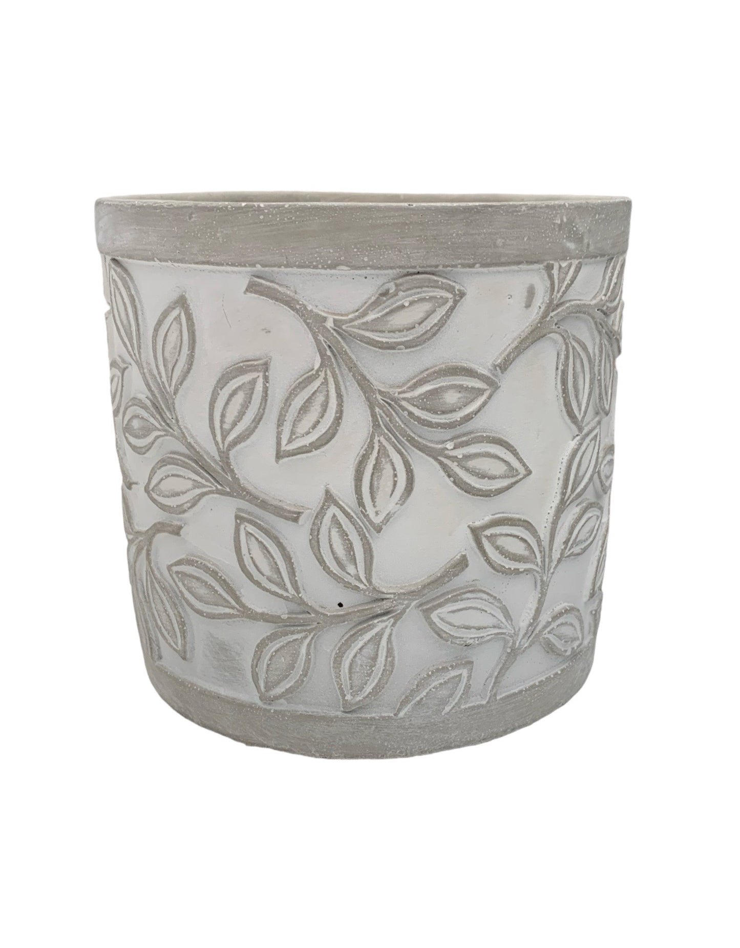 Laurel Leaf Concrete Pot - The Garden Corner