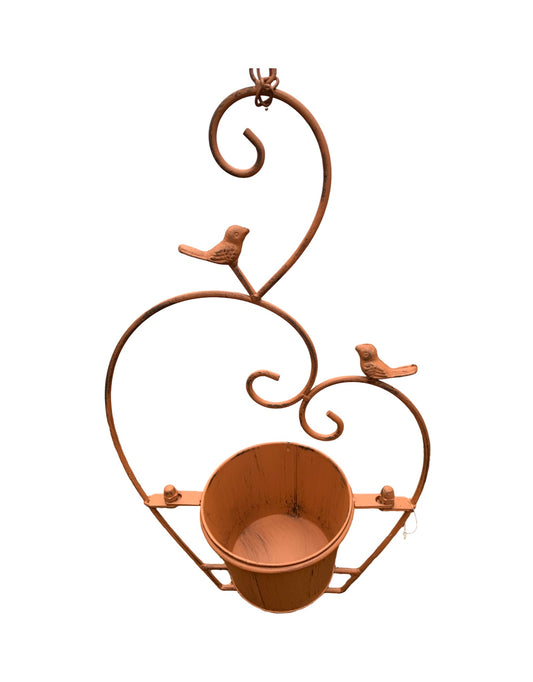 Heart/Bird Hanging Pot - The Garden Corner