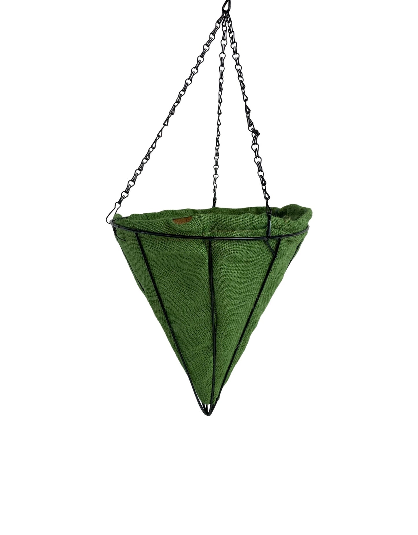 Green Jute Cone Hanging Basket - The Garden Corner