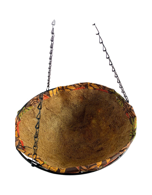 Colored Leaf Pattern Hanging Basket - The Garden Corner