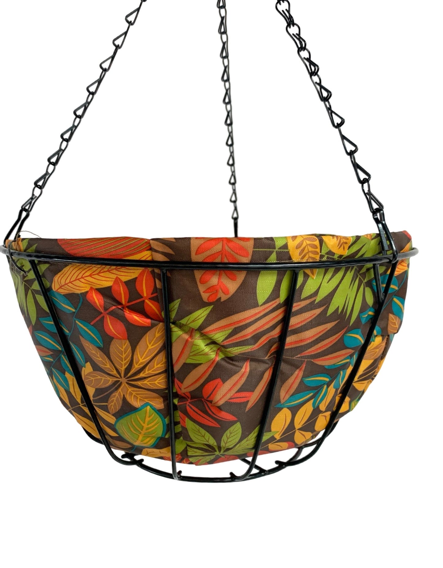 Colored Leaf Pattern Hanging Basket - The Garden Corner