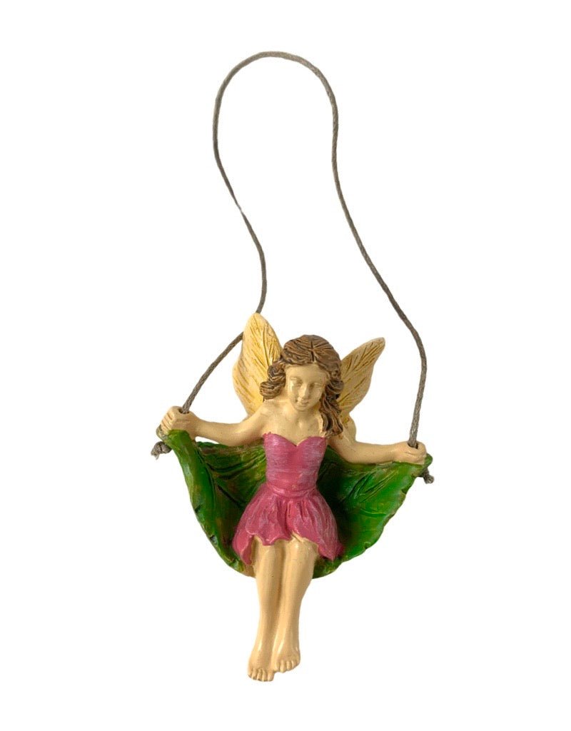 Fairy Swinging in Leaf - The Garden Corner