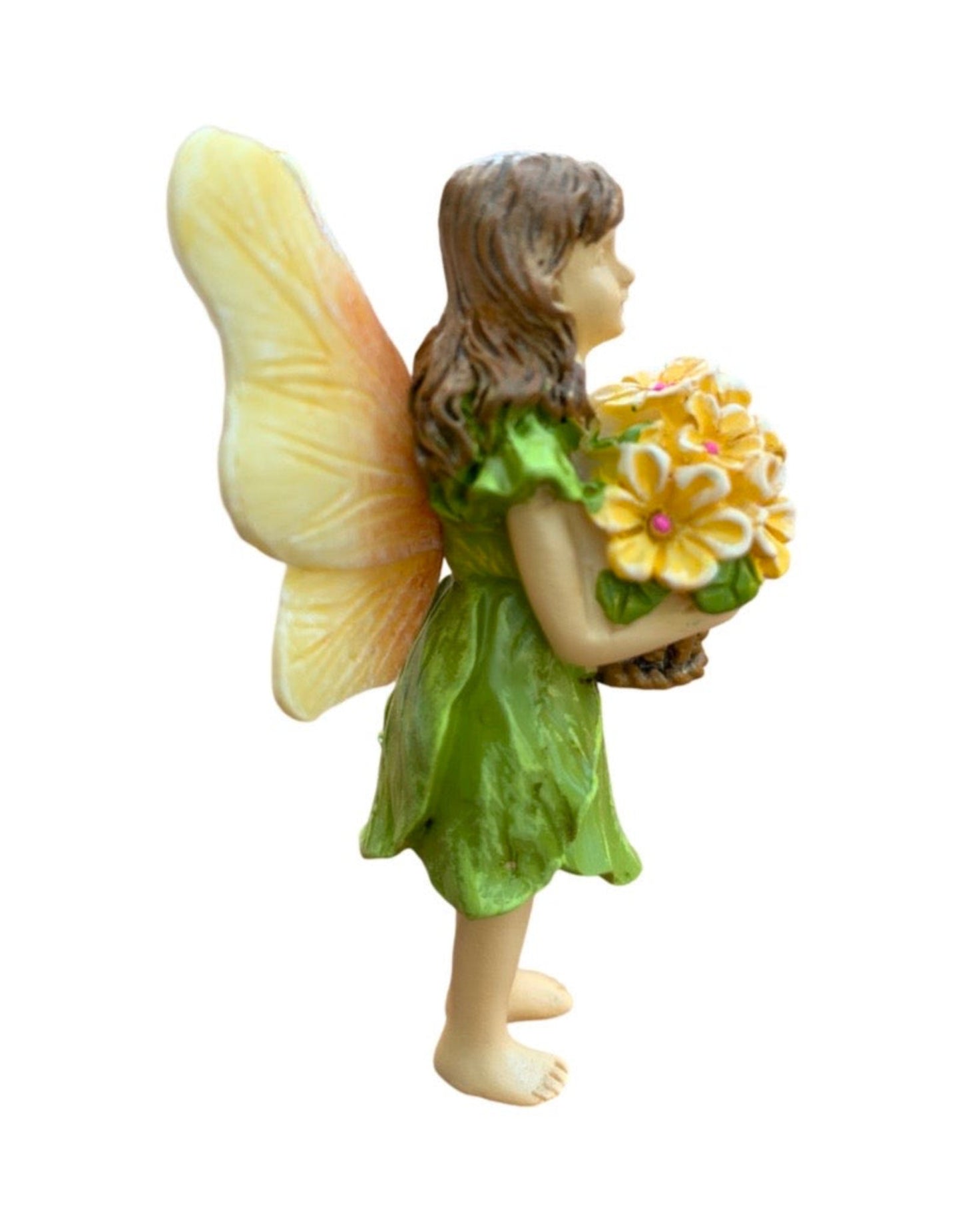Fairy with Yellow Flower Basket - The Garden Corner