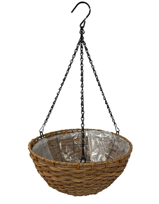 Resin Woven Hanging Basket - The Garden Corner
