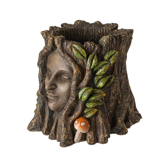 Fairy Tree Face with Mushroom Planter - The Garden Corner