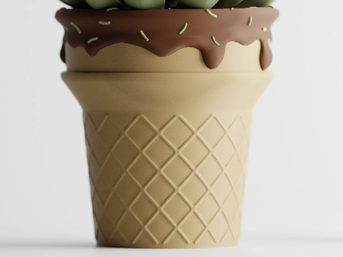 Plastic Cone Ice Cream Pot - Pottery