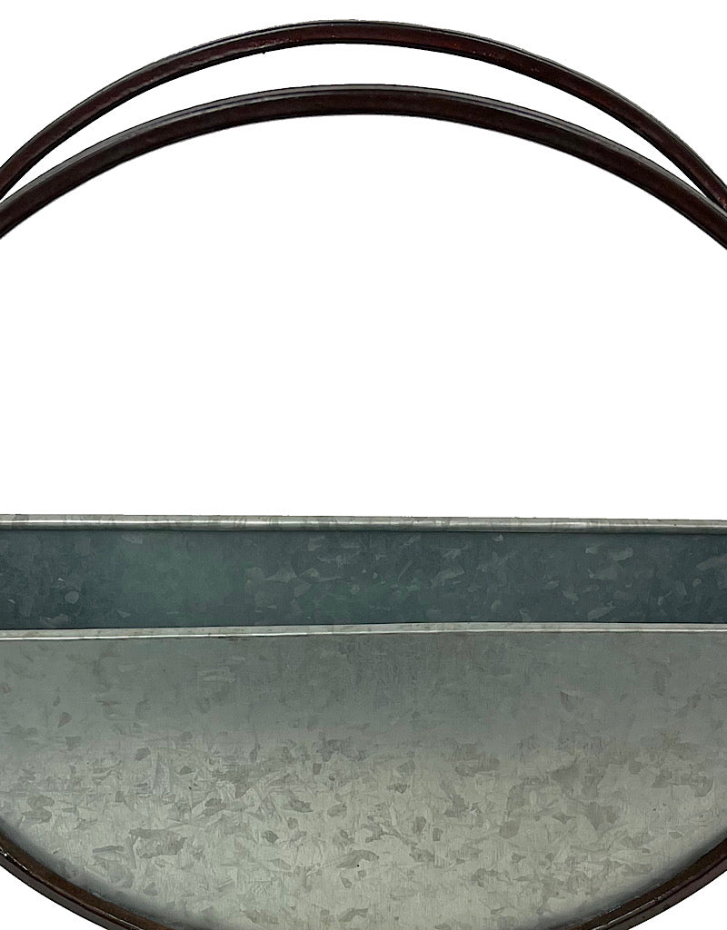 Small Galvanized Hoop Planter 12 Inch