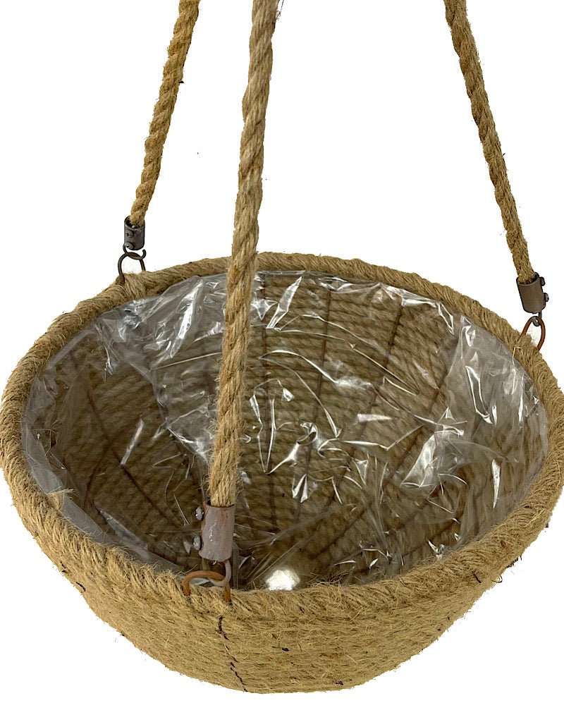 Nautical Rope Hanging Basket 12 Inch - The Garden Corner