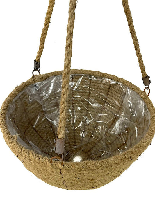 Nautical Rope Hanging Basket 12 Inch - The Garden Corner