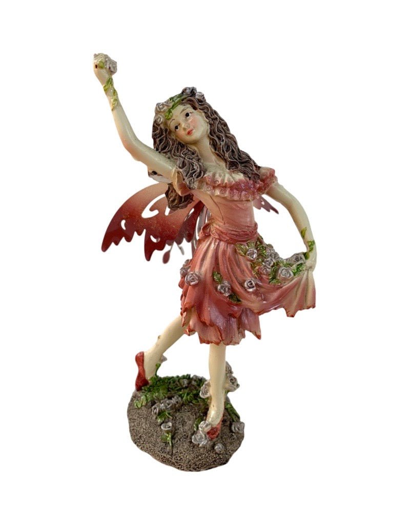Fairy Pink Dress with Metal Wings - Outdoor Living