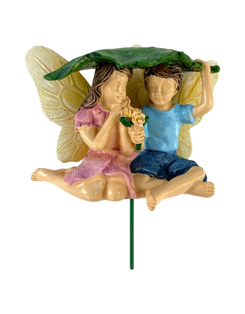 Fairy Pair Caught in the Rain - The Garden Corner