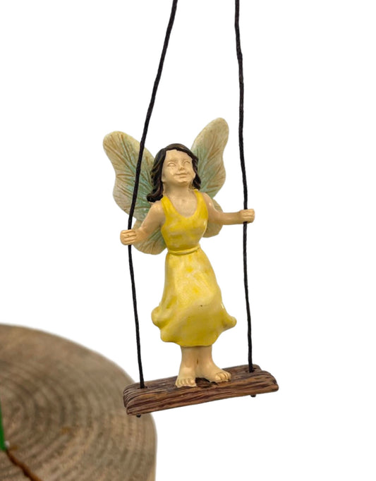 Fairy Standing on Swing - The Garden Corner