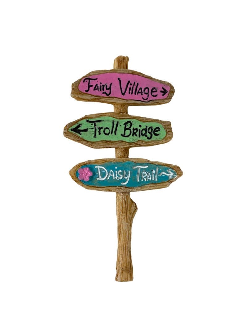 Fairy Village Sign - The Garden Corner