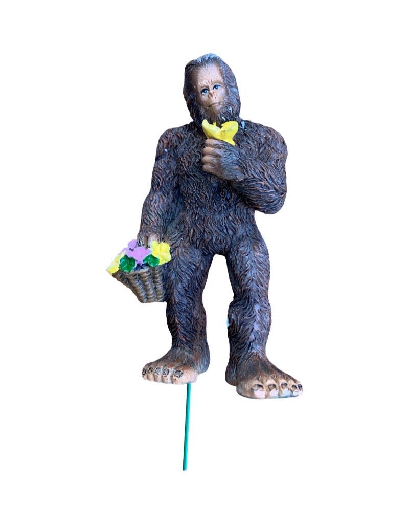 Fairy Sasquatch Smelling Flowers - Outdoor Living