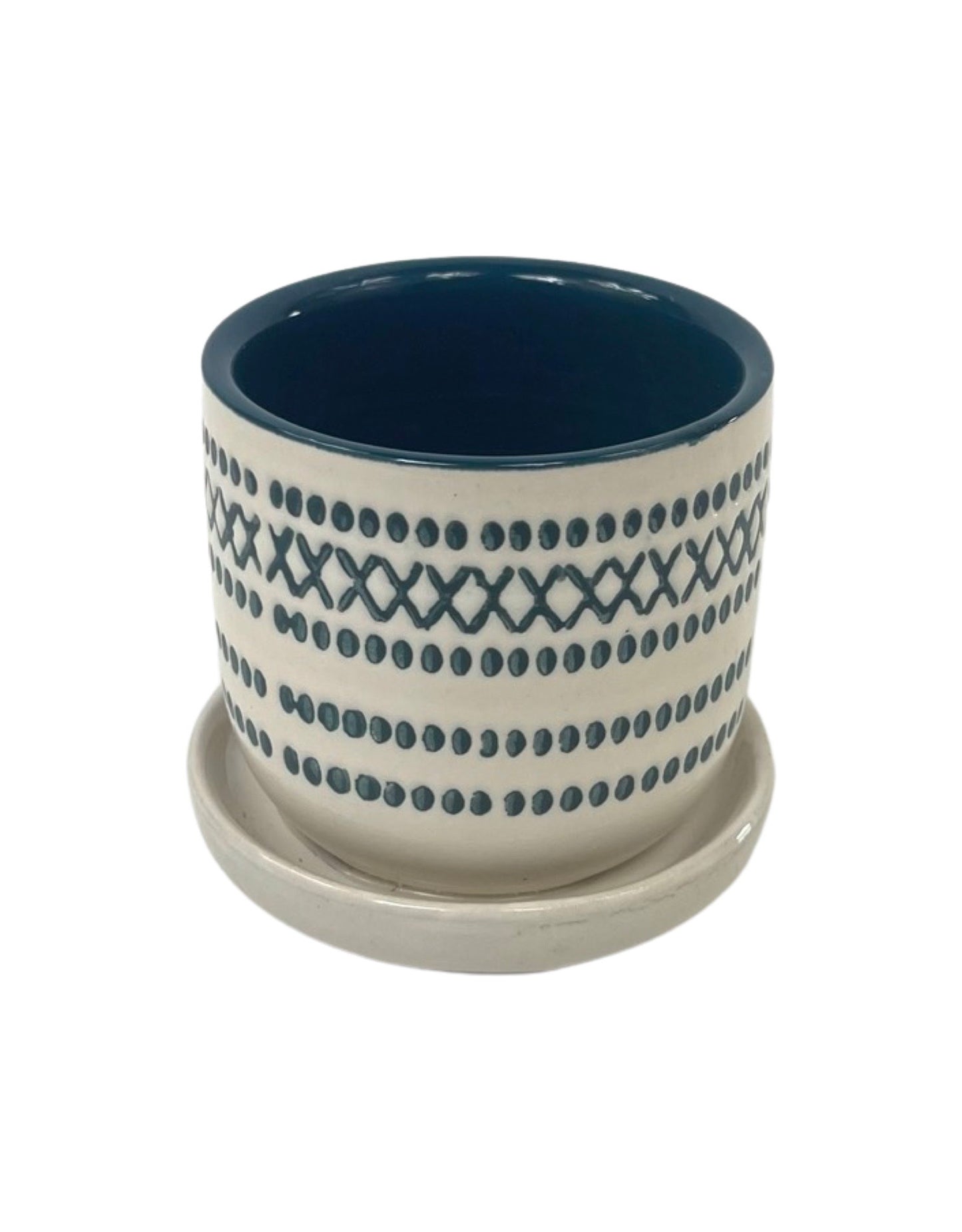 XO Egg Pot w/ Saucer - The Garden Corner