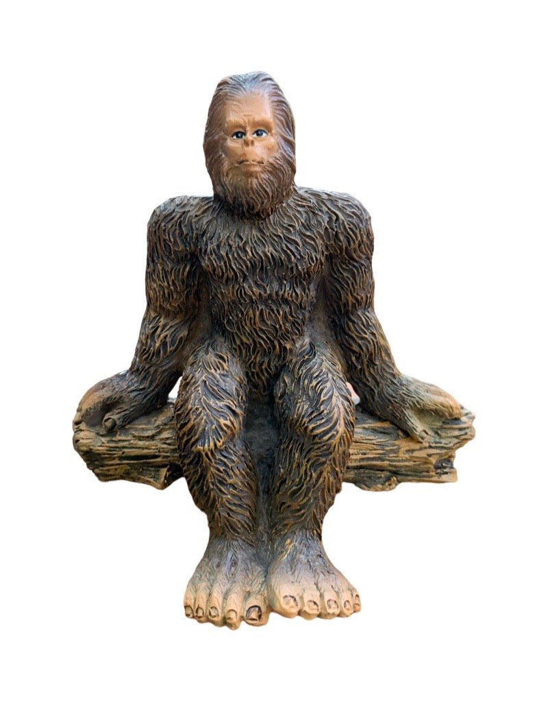 Fairy Sasquatch Sitting on a Log - Outdoor Living